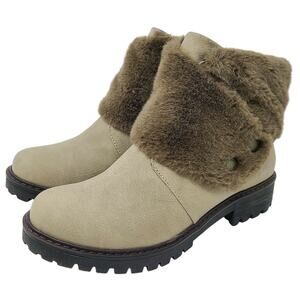 Blowfish Booties SZ 6 Ankle Tan Faux Fur SAMPLE